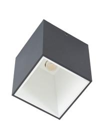 LED plafondspot Marty, Lampenkap: gepoedercoat metaal, Zwart, wit, B 10 x H 12 cm