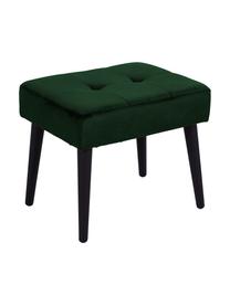 Tabouret en velours vert foncé Glory, Velours vert foncé, larg. 50 x haut. 45 cm