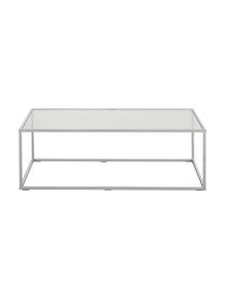 Mesa de centro Maya, tablero de vidrio, Tablero: vidrio laminado, Estructura: metal cromado, Transparente, cromo, An 110 x F 50 cm