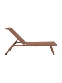 Gartenliege Taylor mit Rollen, Gestell: Aluminium, pulverbeschich, Rollen: Kunststoff, Braun, B 70 x L 182 cm