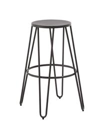 Tabouret de bar en métal Madona, Métal, laqué, Gris graphite, larg. 45 x haut. 76 cm