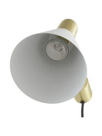 Nastaviteľná nástenná lampa so zástrčkou Sia, Biela, mosadzné odtiene, H 23 x V 27 cm
