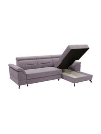 Sofa narożna z funkcją spania i miejscem do przechowywania Missouri (4-osobowa), Tapicerka: 100% poliester, Szary, S 259 x G 164 cm