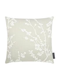 Housse de coussin décoratif Jasmin, Menthe, blanc