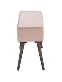 Banco de terciopelo Popy, Tapizado: terciopelo de poliéster E, Patas: madera de caucho, pintado, Palo rosa, An 100 x Al 50 cm