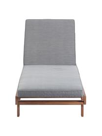 Transat en bois avec matelas gris Somerset, Bois d'acacia