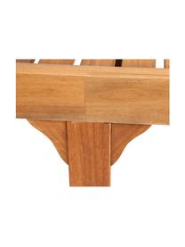Leżak z poduszką i rozkładanym stołem Somerset, Drewno akacjowe, olejowane, Drewno akacjowe, S 70 x D 200 cm