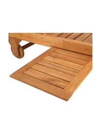 Gartenliege Somerset mit Auflage und ausziehbarem Tisch, Akazienholz, geölt, Akazienholz, 70 x 200 cm