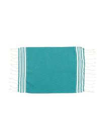 Lichte handdoekenset Hamptons, 3-delig, Katoen,
zeer lichte kwaliteit, 200 g/m², Turquoise groen, wit, Set met verschillende formaten