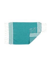 Lichte handdoekenset Hamptons, 3-delig, Katoen,
zeer lichte kwaliteit, 200 g/m², Turquoise groen, wit, Set met verschillende formaten