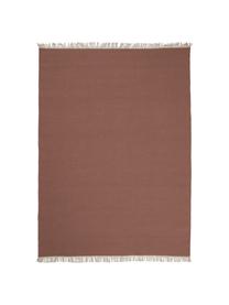 Tapis kilim en laine tissé main Rainbow, Brun-rouge, larg. 170 x long. 240 cm (taille M)