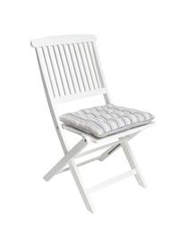 Cuscino sedia reversibile a righe in cotone riciclato Lindsey, Rivestimento: 100% cotone certificato G, Blu, Larg. 40 x Lung. 40 cm