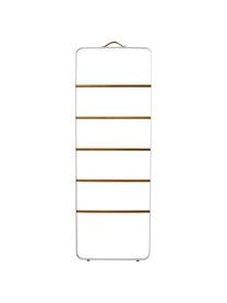 Handdoekladder Menu, Frame: gepoedercoat staal, Rubberhout, wit, B 60 cm x H 170 cm