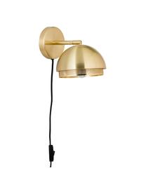 Wandlamp Luis met stekker, Lamp: gecoat metaal, Messingkleurig, Ø 21 x H 28 cm