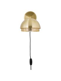 Wandlamp Luis met stekker, Lamp: gecoat metaal, Messingkleurig, Ø 21 x H 28 cm