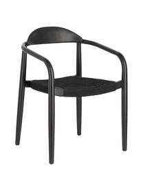 Chaise design bois massif Nina, Noir
