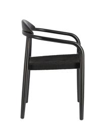 Chaise design bois massif Nina, Noir