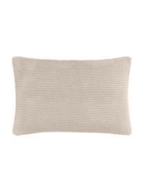 Federa arredo lavorata a maglia in cotone organico beige Adalyn, 100% cotone biologico, certificato GOTS, Beige, Larg. 30 x Lung. 50 cm