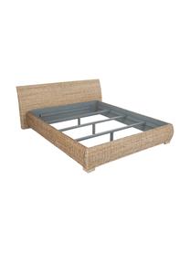 Rotan bed Kubu met hoofdeinde, Frame: rotan, getint, Rotankleurig, 160 x 200 cm