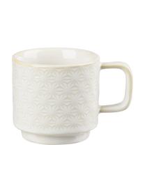 Tasse à espresso Lara, 4 élém., Grès cérame, Blanc cassé, Ø 6 x haut. 6 cm, 120 ml