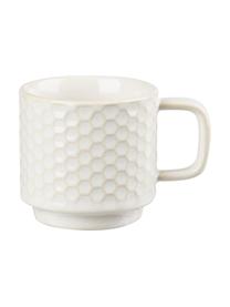 Tasse à espresso Lara, 4 élém., Grès cérame, Blanc cassé, Ø 6 x haut. 6 cm, 120 ml