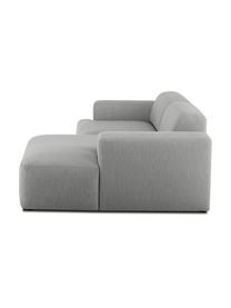 Ecksofa Melva (3-Sitzer) in Grau, Bezug: Polyester Der hochwertige, Gestell: Massives Kiefernholz, Spa, Webstoff Grau, B 240 x T 144 cm