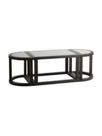 Mesa de centro Travis, Tablero: vidrio, Negro, beige, An 80 x F 60 cm