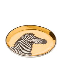 Posavasos de diseño Animalia, 4 uds., Porcelana, Dorado, negro, blanco, Ø 10 cm