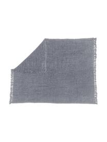 Plaid a nido d'ape Waffle, 100% cotone, Antracite, Larg. 130 x Lung. 170 cm