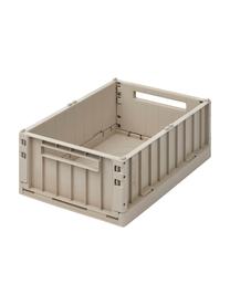 Klappboxen Weston van gerecycled kunststof, medium, 2 stuks, Gerecycled kunststof, Beige, 36 x 14 cm