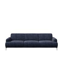 Sofa z systemem Zero-Spot Puzo (3-osobowa), Tapicerka: 100% poliester z Zero Spo, Nogi: metal lakierowany, Niebieski, S 240 x G 84 cm