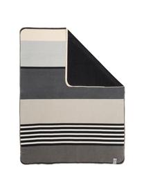 Wendeplaid Deux in Grau/Beige, 65% Baumwolle, 35% Polyacryl, Grau, Schwarz, Beige, 150 x 200 cm