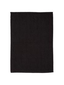 Torchon jacquard noir Celine, Noir