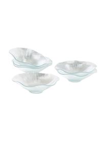 Cuencos de vidrio con relieves Luce, 6 uds., Vidrio, Transparente, Ø 23 x Al 6 cm