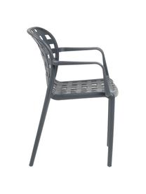 Stohovatelná zahradní židle z umělé hmoty Isa, 2 ks, Tmavě šedá