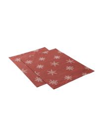 Tovaglietta americana Snow 2 pz, 100% cotone, da coltivazione sostenibile del cotone, Rosso, bianco, Larg. 35 x Lung. 45 cm