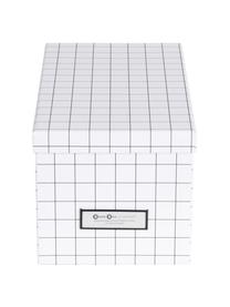Aufbewahrungsbox Silvia, 2 Stück, Box: fester, laminierter Karto, Weiß, Schwarz, B 17 x H 15 cm