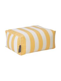 Cojín de suelo para exterior Korfu, Tapizado: 100% polipropileno, recub, Amarillo, blanco, An 65 x Al 35 cm