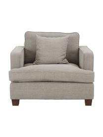 Fauteuil classique gris sable Warren, Tissu gris sable