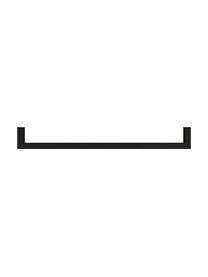 Metalen handdoekhouder Vana, Staal, gepoedercoat, Zwart, B 55 x H 2 cm