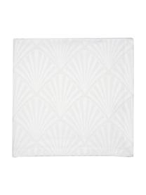 Stoffen servetten Celine met Art decoratieve patroon, 4 stuks, Weeftechniek: jacquard, Wit, 40 x 40 cm