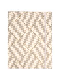 Cartella Paulina, 2 pz, Dorato, bianco, L 23 x A 32 cm