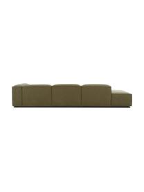 Modulárny XL šezlong Lennon, Olivovozelená, Š 357 x H 119 cm, s operadlom napravo