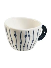 Tasse à espresso grès cérame bleu/blanc Masai, 6 élém., Grès cérame, Blanc, bleu, Ø 7 x haut. 5 cm, 90 ml