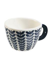 Tazas espresso de gres Masai, 6 uds., Gres, Blanco, azul, Ø 7 x Al 5 cm, 90 ml