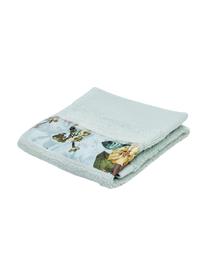 Handdoek Fleur in verschillende formaten, met bloemenrand, 97% katoen 3% polyester, Mintgroen, multicolour, Handdoek, B 55 x L 100 cm