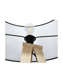 Lampa podłogowa z drewnianymi nogami  Jake, Czarny, fornir drewniany, Ø 50 x W 154 cm