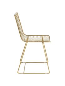 Kovová stolička Kiara, Kov pokrytý mosadzou, Mosadzné odtiene, Š 50 x H 52 cm