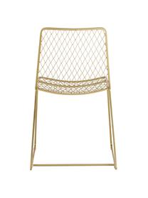 Kovová židle Kira, Kov potažený mosazi, Mosazná, Š 50 cm, H 52 cm