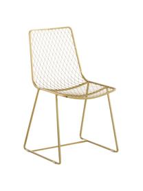 Kovová židle Kira, Kov potažený mosazi, Mosazná, Š 50 cm, H 52 cm